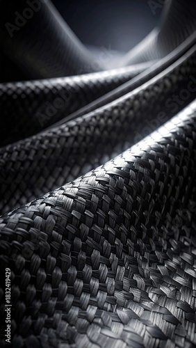 Abstract Woven Pattern of Carbon Fiber Material