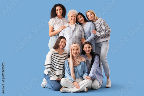 Group of beautiful women on...