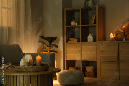 Cozy living room interior a...