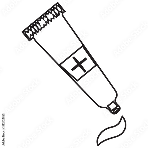 Medical cream tube icon