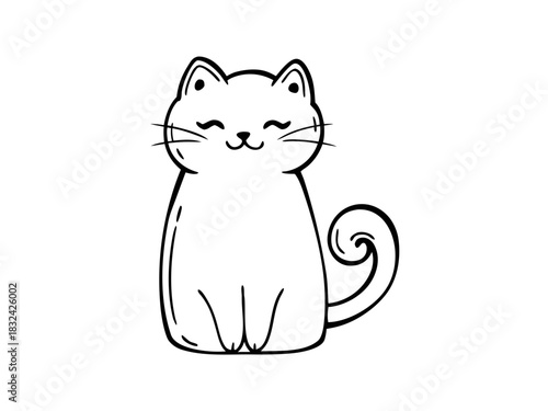 “cute minimalist vector cat icon, smooth curves, pastel palette, transparent background”