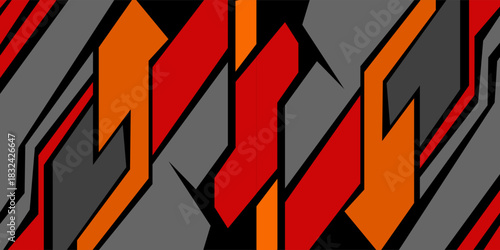 Car wrap design vector.Graphic abstract stripe racing background designs for vehicle, rally, race, adventure and car racing livery