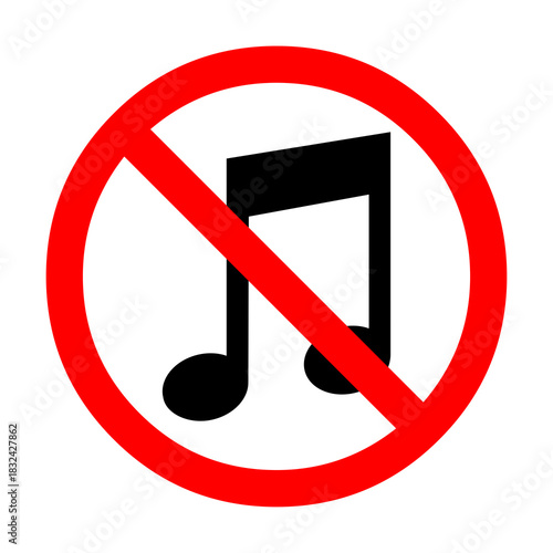 Not allowed music sign	