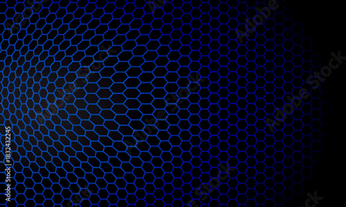 Blue geometric polygons background, hexagon symbol, abstract black metallic wallpaper. Modern Trendy design in vector EPS 10