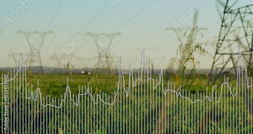 Overlay appearing, tall grasses swaying and spectrum bars rising and falling, showing ambient sound