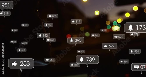 Single bell bubble starting surge, driver viewing dash while alerts multiplying, showing overload