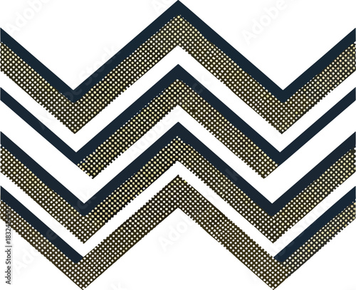 Chevron insignia with three chevrons and a horizontal bar, military rank symbol.