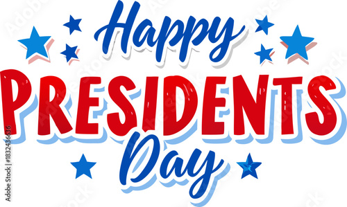 Presidents Day Patriotic Vector Illustration with American Symbols