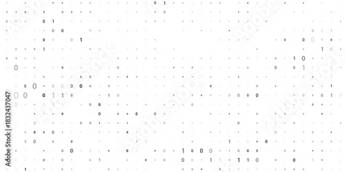 abstract binary code cyberspace white background design vector
