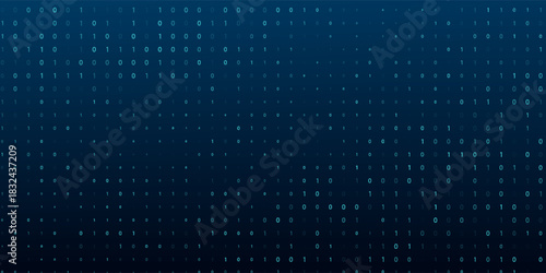 A stream of binary matrix code on the screen. numbers of the computer matrix. The concept of coding, hacker or mining of crypto-currency bitcoin.