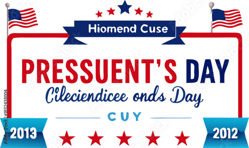Presidents Day Federal Holiday Closure Notice Vector Icon Design