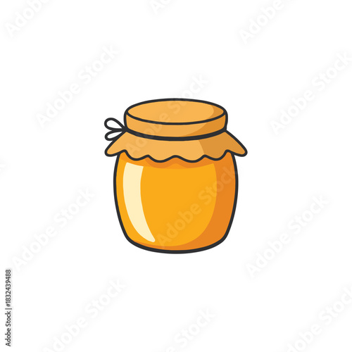 Golden nectar in a jar illustration radiates warmth sweetness natural goodness culinary enjoyment,