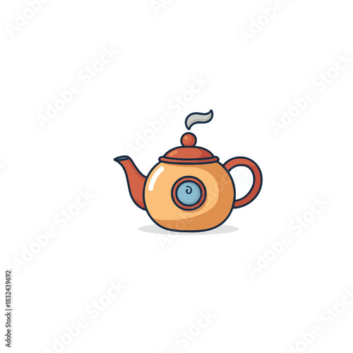 Whimsical cartoon teapot illustration evokes fantasy and brewing magic offering playful charm and