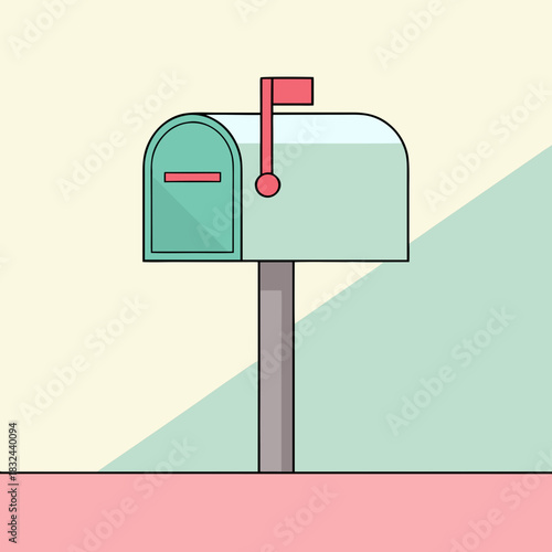 Mailbox Icon: This modern icon depicts a classic mailbox, conveying the essence of communication, correspondence, and delivery. It's a clean, simple representation suitable for a variety of uses.