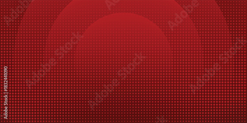 Red diagonal geometric shape with halftone. Modern fiber textured vector ilustration.