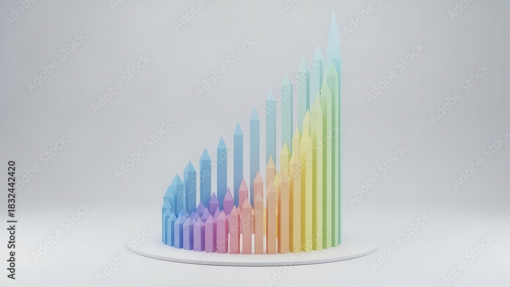 Obraz premium business graph on white background ilustration