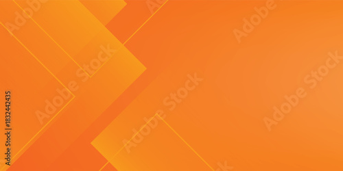 rectangular banner background. full color, orange gradation and effect geometry.