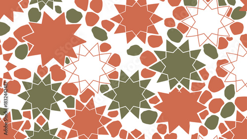 Vibrant and versatile abstract geometric shapes in a dynamic composition with bold color accents and clean lines for modern design projects