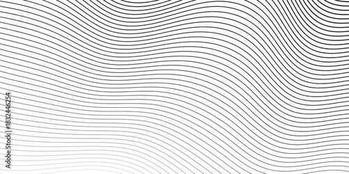 abstract creative minimalist big small wave line design for banner, poster, background.