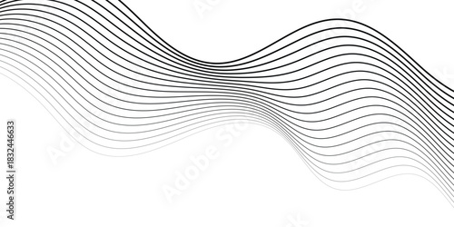 abstract creative minimalist blend wave line design for banner, poster, background.