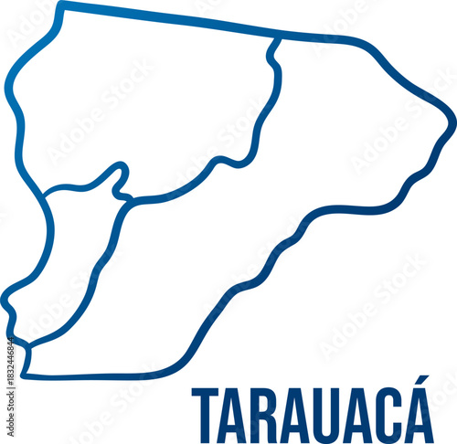 Immediate Region of Tarauacá, Acre, Brazil smooth abstract map