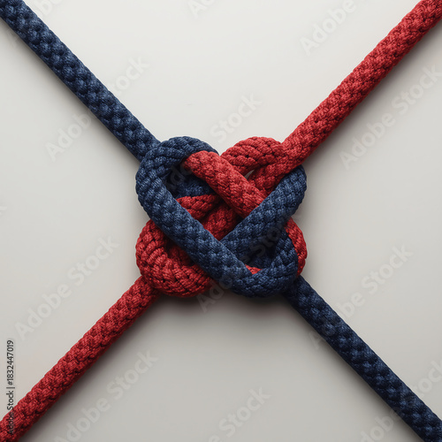 Wallpaper Mural red rope on a white background Torontodigital.ca