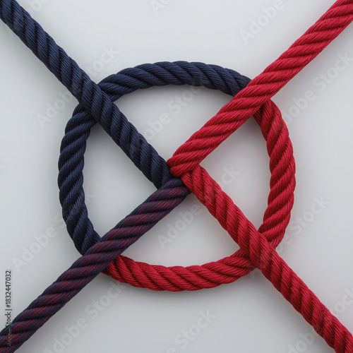 Wallpaper Mural red rope on a white Torontodigital.ca