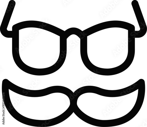 Moustache and Glasses