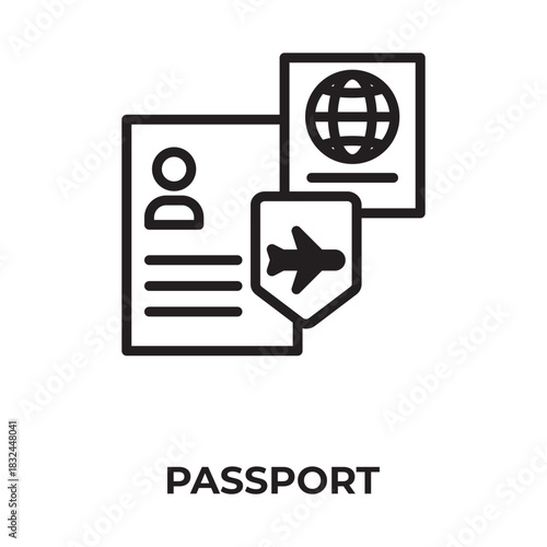 Passport Vector, Icon Or Logo Sign Isolated Symbol Illustration