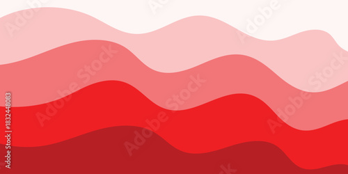 abstract creative minimalist red dynamic wave shapes design for business card, poster, background.