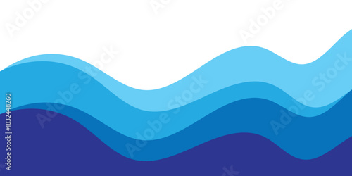 abstract creative minimalist sea water dynamic wave shapes design for business card, poster, background.