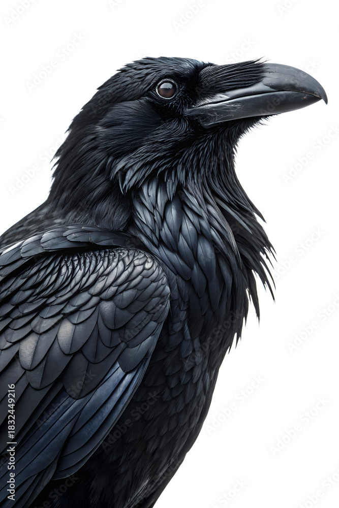 Fototapeta premium Raven birds isolated on transparent background 