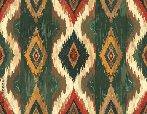 Earthy Geometric Diamond Wallpaper Design