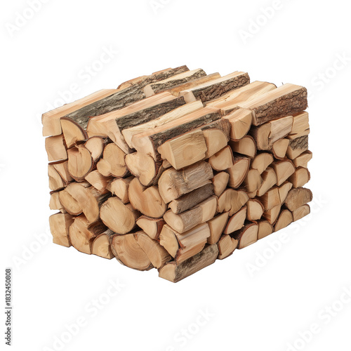 Wallpaper Mural Neatly arranged stack of firewood with transparent background Torontodigital.ca