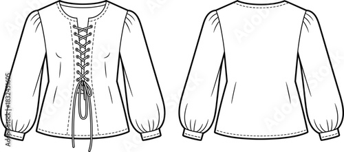 PrintMessenger Bag Technical Drawing, Briefcase with Strap Vector Flat Sketch, Office and Travel Accessory Design Template, Outline