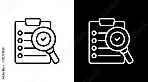 Examine With Icon Set Design