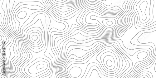 Abstract Topographic background. Geographic line map. Wavy pattern design. Paper texture imitation of a geographical map shades. Vector illustration. Topographic gradient line map. Abstract circle li	