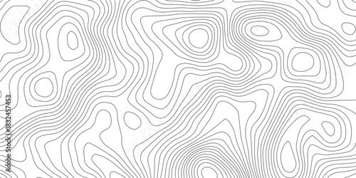 Abstract Topographic background. Geographic line map. Wavy pattern design. Paper texture imitation of a geographical map shades. Vector illustration. Topographic gradient line map. Abstract circle li	