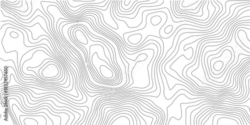 Abstract Topographic background. Geographic line map. Wavy pattern design. Paper texture imitation of a geographical map shades. Vector illustration. Topographic gradient line map. Abstract circle li	