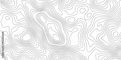 Abstract Topographic background. Geographic line map. Wavy pattern design. Paper texture imitation of a geographical map shades. Vector illustration. Topographic gradient line map. Abstract circle li	