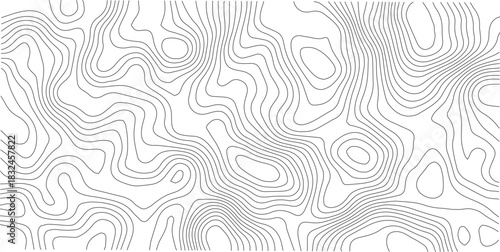 Abstract Topographic background. Geographic line map. Wavy pattern design. Paper texture imitation of a geographical map shades. Vector illustration.	