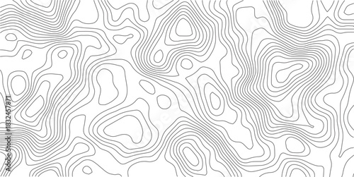 Abstract Topographic background. Geographic line map. Wavy pattern design. Paper texture imitation of a geographical map shades. Vector illustration.	