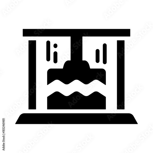 Stamping Icon - Solid Black