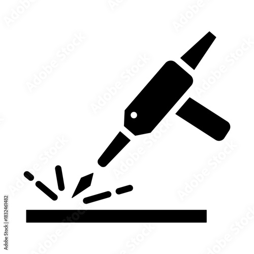 Welding Icon - Solid Black