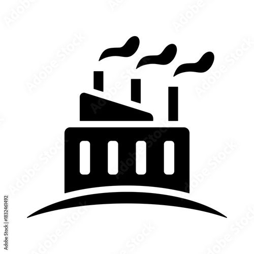 Factory Icon - Solid Black