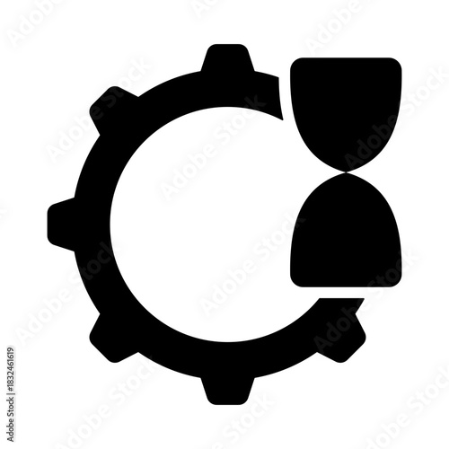 Efficiency Icon - Solid Black