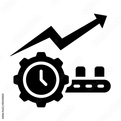 Productivity Icon - Solid Black