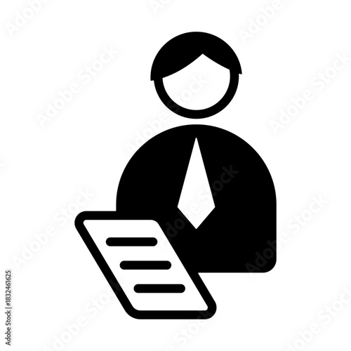 Supervisor Icon - Solid Black