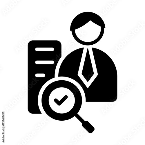 Inspector Icon - Solid Black