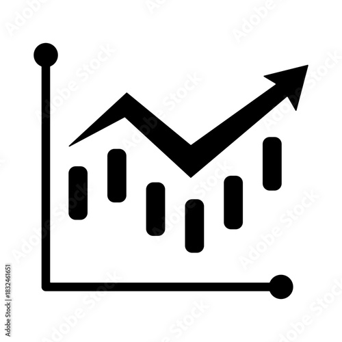 Performance Graph Icon - Solid Black
